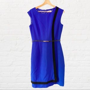 CALVIN KLEIN Panel business dress with belt